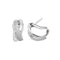 Silver rhodium Plated Omega Clip Zirconia Earrings G51153Acotis Silver JewelleryTH - G51153
