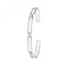 Silver rhodium Plated Paperclip Link Zirconia Bangle G4432Acotis Silver JewelleryTH - G4432
