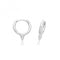 Silver rhodium Plated Spike Hinged Earrings G51327Acotis Silver JewelleryTH - G51327