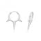 Silver rhodium Plated Spike Hinged Earrings G51329Acotis Silver JewelleryTH - G51329
