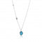 Silver Rhodium Plated Turquoise Pendant Necklace N014 - 02HAnia HaieN014 - 02H