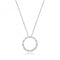 Silver rhodium Plated Zirconia Circle Necklace G3397Acotis Silver JewelleryTH - G3397