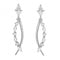 Silver rhodium Plated Zirconia Drop Earrings G51207Acotis Silver JewelleryTH - G51207