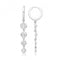 Silver rhodium Plated Zirconia Drop Hinged Earrings G51346Acotis Silver JewelleryTH - G51346