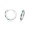 Silver rhodium Plated Zirconia Hinged Earrings G51338EMAcotis Silver JewelleryTH - G51338EM