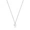Silver rhodium Plated Zirconia Initial Necklace G3395/CAcotis Silver JewelleryTH - G3395/C
