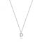 Silver rhodium Plated Zirconia Initial Necklace G3395/DAcotis Silver JewelleryTH - G3395/D