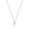Silver rhodium Plated Zirconia Initial Necklace G3395/FAcotis Silver JewelleryTH - G3395/F