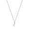 Silver rhodium Plated Zirconia Initial Necklace G3395/JAcotis Silver JewelleryTH - G3395/J