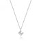 Silver rhodium Plated Zirconia Initial Necklace G3395/MAcotis Silver JewelleryTH - G3395/M