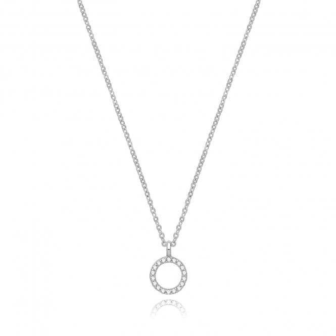 Silver rhodium Plated Zirconia Initial Necklace G3395/OAcotis Silver JewelleryTH - G3395/O