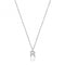 Silver rhodium Plated Zirconia Initial Necklace G3395/RAcotis Silver JewelleryTH - G3395/R