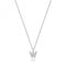 Silver rhodium Plated Zirconia Initial Necklace G3395/WAcotis Silver JewelleryTH - G3395/W