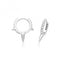 Silver rhodium Plated Zirconia Spike Hinged Earrings G51330Acotis Silver JewelleryTH - G51330
