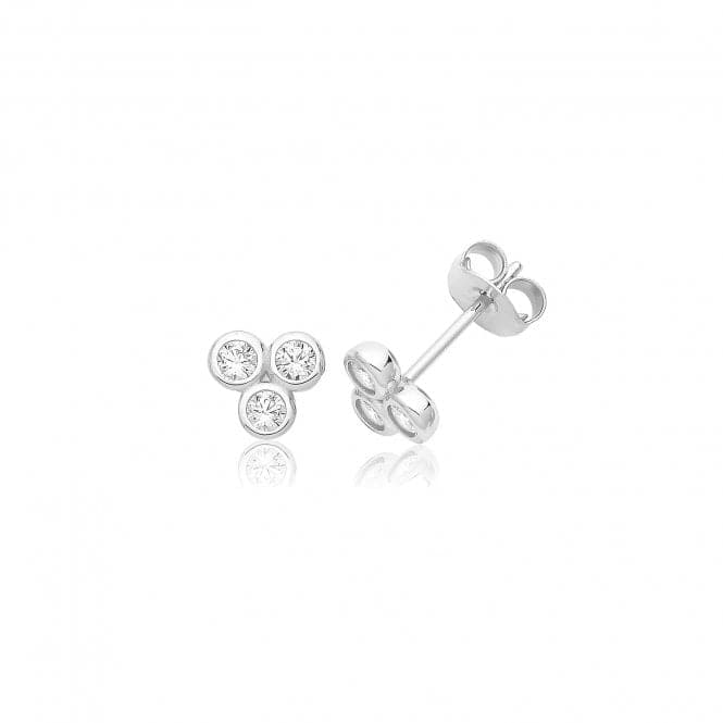 Silver rhodium Plated Zirconia Studs G51348Acotis Silver JewelleryTH - G51348