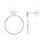 Silver rhodium Star Hoop Earrings G51287Acotis Silver JewelleryTH - G51287
