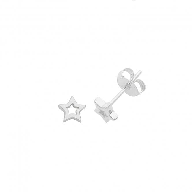 Silver rhodium Star Studs G51273Acotis Silver JewelleryTH - G51273