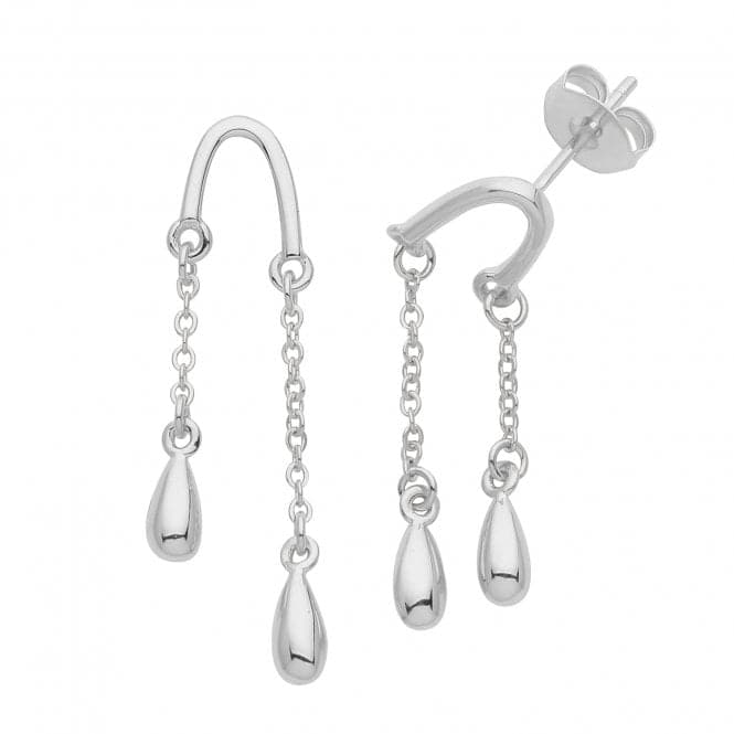 Silver rhodium Tear Drops Earrings G51286Acotis Silver JewelleryTH - G51286