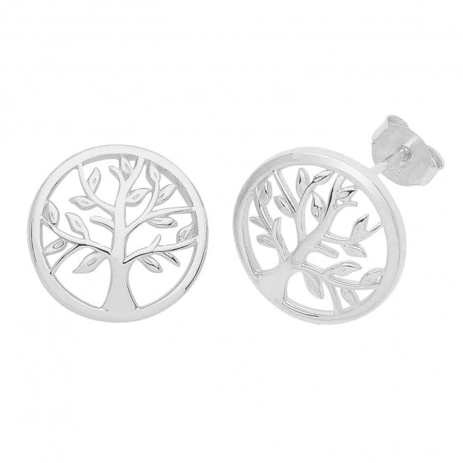 Silver rhodium Tree Of Life Studs G51266Acotis Silver JewelleryTH - G51266