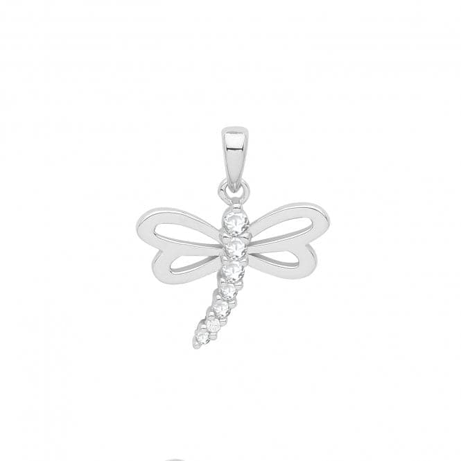 Silver rhodium Zirconia Set Dragon Fly Charm G61071Acotis Silver JewelleryTH - G61071