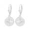 Silver rhodium Zirconia Set Drop Earrings G51256Acotis Silver JewelleryTH - G51256