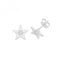 Silver rhodium Zirconia Set Star Earrings G51252Acotis Silver JewelleryTH - G51252