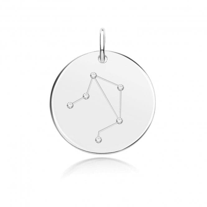 Silver rhodium Zodiac Constellation Libra G61101Acotis Silver JewelleryTH - G61101