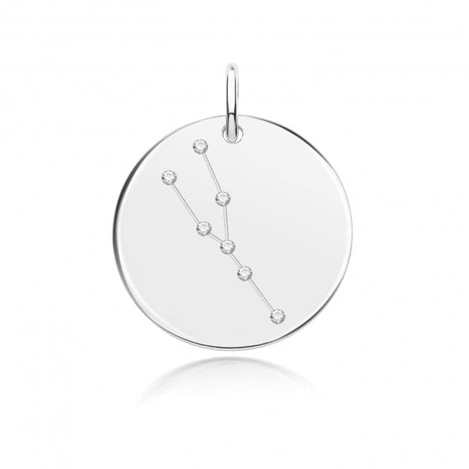 Silver rhodium Zodiac Constellation Taurus G61109Acotis Silver JewelleryTH - G61109