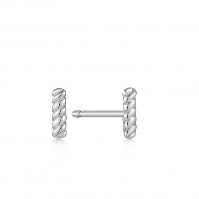 Silver Rope Bar Stud Earrings E036 - 01HAnia HaieE036 - 01H