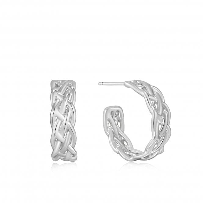 Silver Rope Chunky Hoop Earrings E036 - 05HAnia HaieE036 - 05H