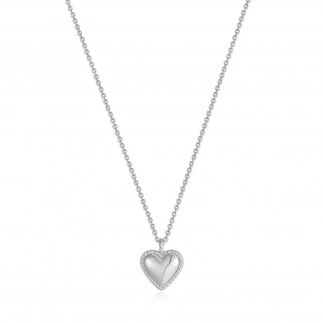 Silver Rope Heart Pendant Necklace N036 - 02HAnia HaieN036 - 02H