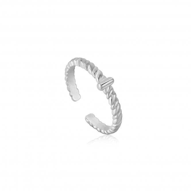 Silver Rope Twist Adjustable Ring R036 - 01HAnia HaieR036 - 01H
