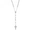 Silver Rosary Bead Zirconia Necklace G3057Acotis Silver JewelleryTH - G3057
