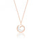 Silver Rose Gold Plated Mother of Pearl Cubic Zirconia Pendant SPG0072RSilver & CoSPG0072R
