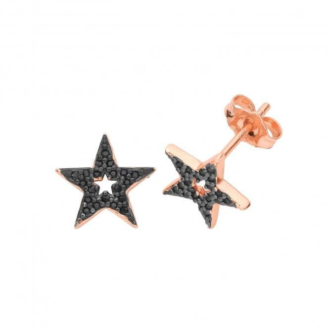 Silver Rose Gold Plated Zirconia Stud Earrings G51218RAcotis Silver JewelleryTH - G51218R