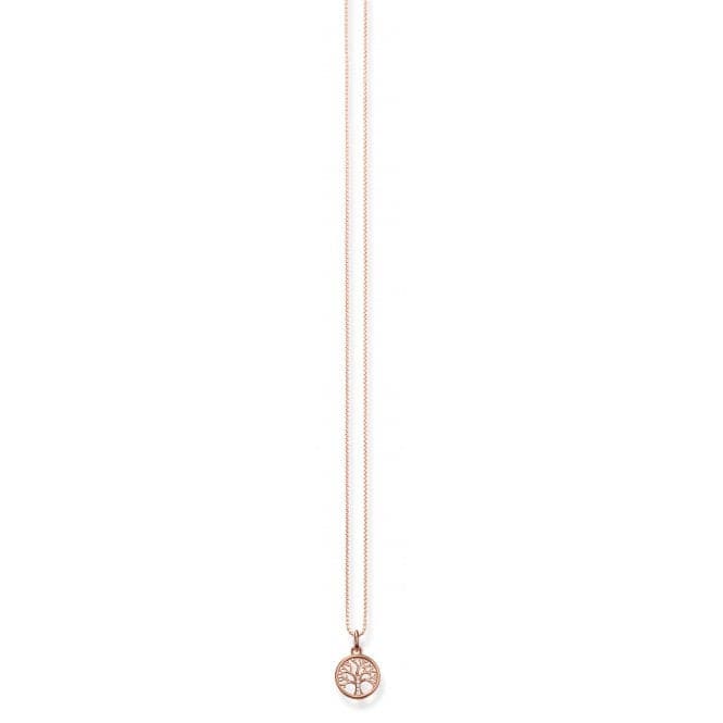 Silver Rose Gold Plated Zirconia White Necklace KE2092 - 416 - 14 - L42VThomas Sabo Sterling SilverKE2092 - 416 - 14 - L42V