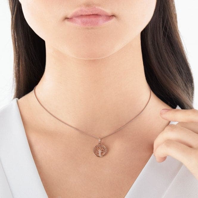 Silver Rose Gold Plated Zirconia White Necklace KE2092 - 416 - 14 - L42VThomas Sabo Sterling SilverKE2092 - 416 - 14 - L42V