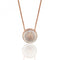 Silver Rose Plated Round Pave Set Chain Pendant SPG0053RSilver & CoSPG0053R