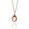 Silver Rose Plated Shell Design Pearl Cubic Zirconia Chain Pendant SPG0051RSilver & CoSPG0051R