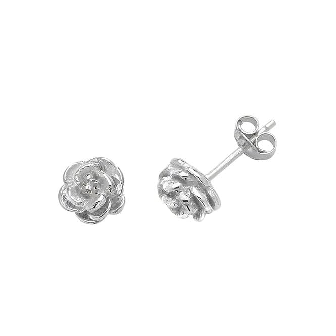 Silver Rose Shaped Stud Earrings G51054Acotis Silver JewelleryTH - G51054