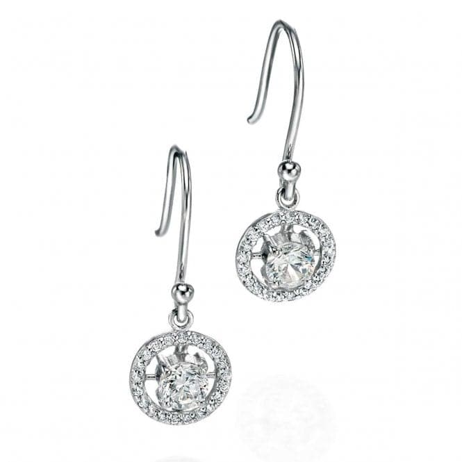 Silver Round Cubic Zirconia Pave Surround Earrings E4686CFiorelli SilverE4686C