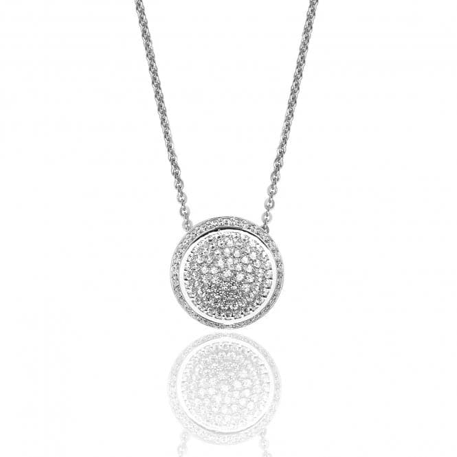 Silver Round Pave Set Chain Pendant SPG0053CZSilver & CoSPG0053CZ