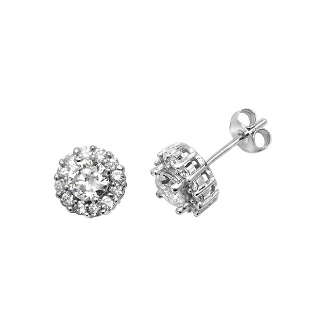 Silver Round Zirconia Stud Earrings G51035Acotis Silver JewelleryTH - G51035