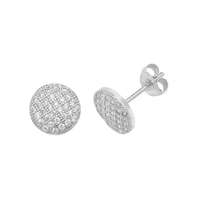 Silver Round Zirconia Stud Earrings G51092Acotis Silver JewelleryTH - G51092