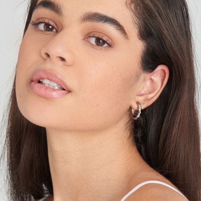 Silver Scattered Stars Hoop Earrings E034 - 06HAnia HaieE034 - 06H