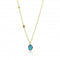 Silver Shiny Gold Plated Turquoise Pendant Necklace N014 - 02GAnia HaieN014 - 02G