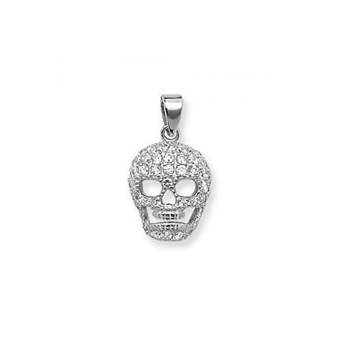 Silver Skull Zirconia Pendant G6551Acotis Silver JewelleryTH - G6551