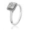 Silver Small Bezel Set Square Halo Style Cubic Zirconia Ring SRG0003CZSilver & CoSRG0003CZ/J