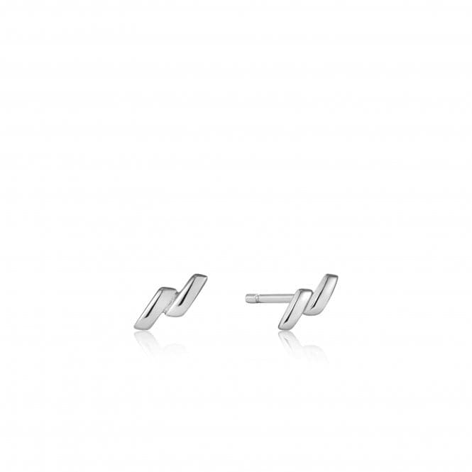 Silver Smooth Twist Stud Earrings E038 - 01HAnia HaieE038 - 01H