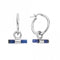 Silver Sodalite T - Bar Hoop Earrings SEH3396ChloBoSEH3396